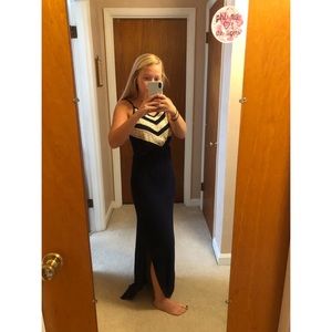 Rue 21 Navy & White Maxi  Dress
